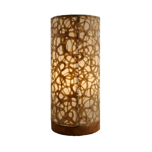 Eangee Table Lamp Paper Cylinder Tan