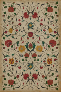 Spicher & Company Williamsburg Floral Abigail Vinyl Floor Cover