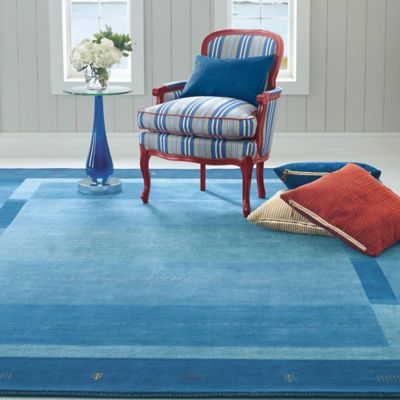 Company C Danube Rug Blue Modeled Second View