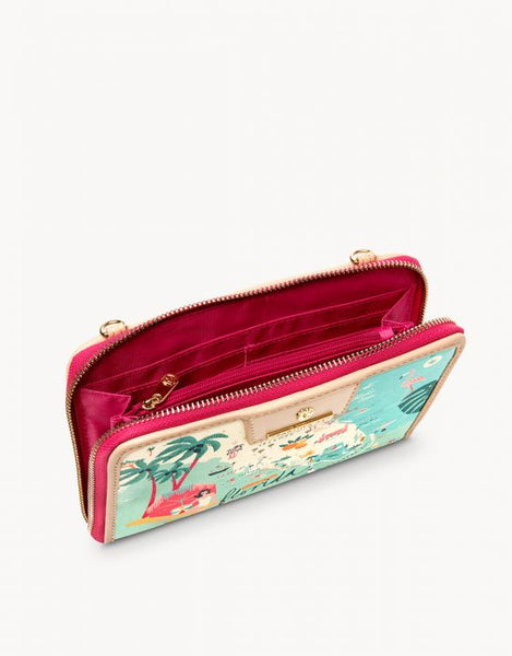 Spartina Florida All-In-One Phone Crossbody Inside View