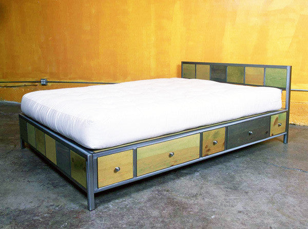 Venezia Furniture Ten Drawer storage bed handmade in America 