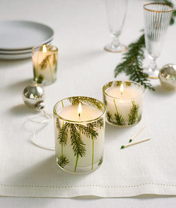 Thymes Frasier Fir Candle Votive Pine Needle Design