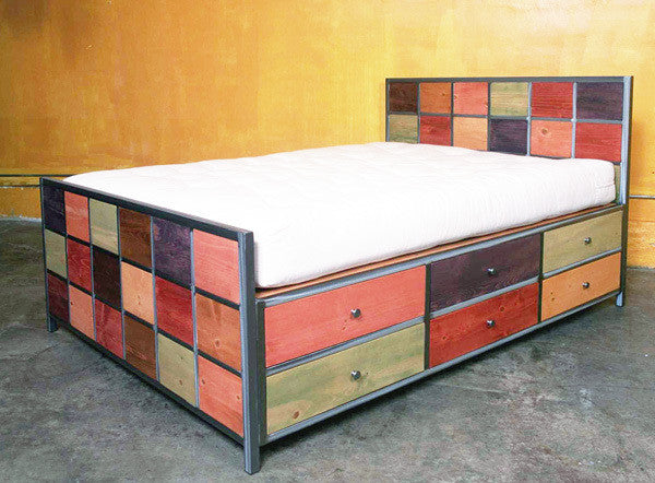 Venezia Furniture twelve drawer Storage Bed Handmade in America