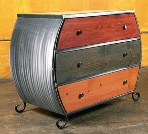 Venezia Furniture 3 drawer Bombay in wood tone handmade in America